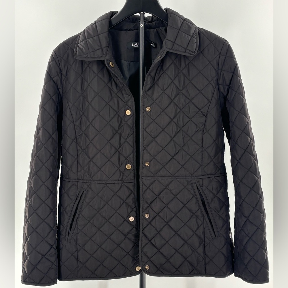 Ralph Lauren Black Diamond Quilted Jacket Women’s Size M - Picture 2 of 14